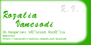 rozalia vancsodi business card